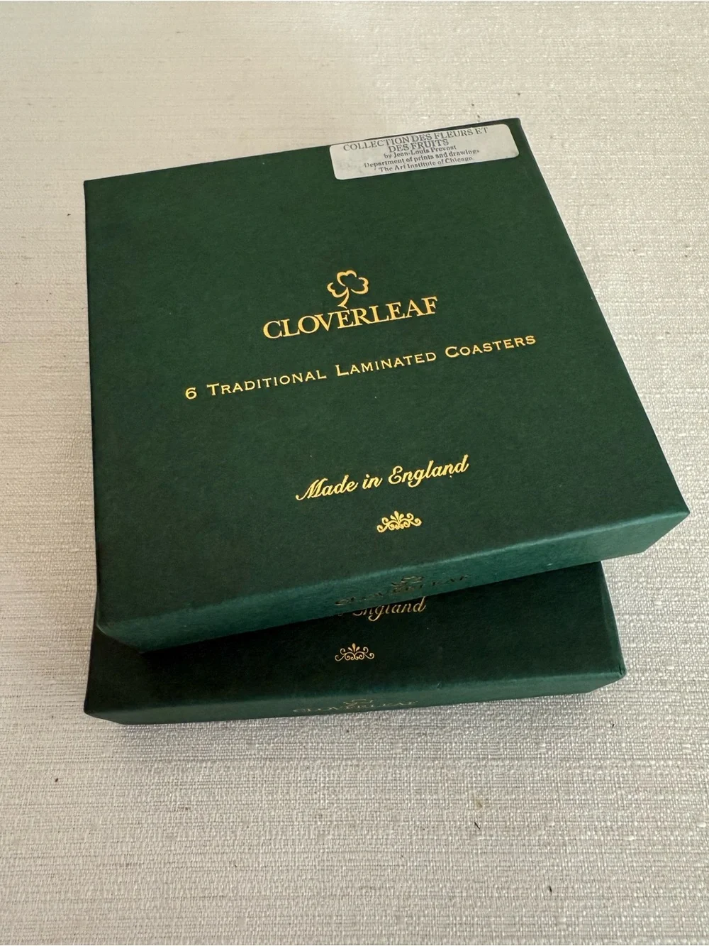 2 CLOVERLEAF Floral Traditional Laminated Coasters (6) each